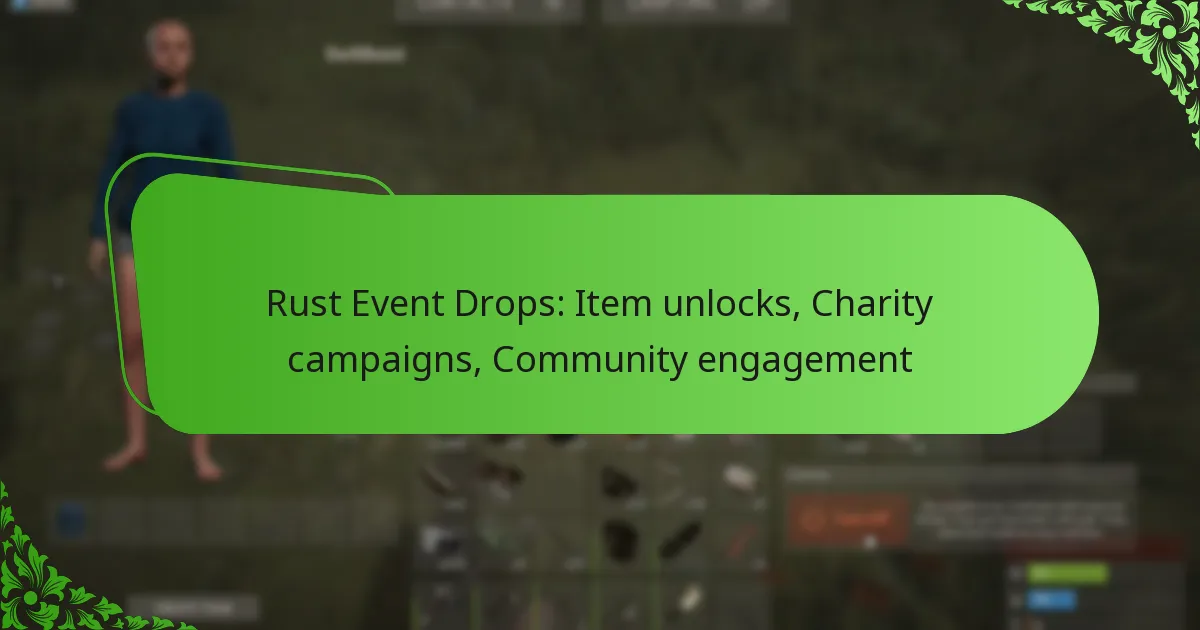 Rust Event Drops: Item unlocks, Charity campaigns, Community engagement