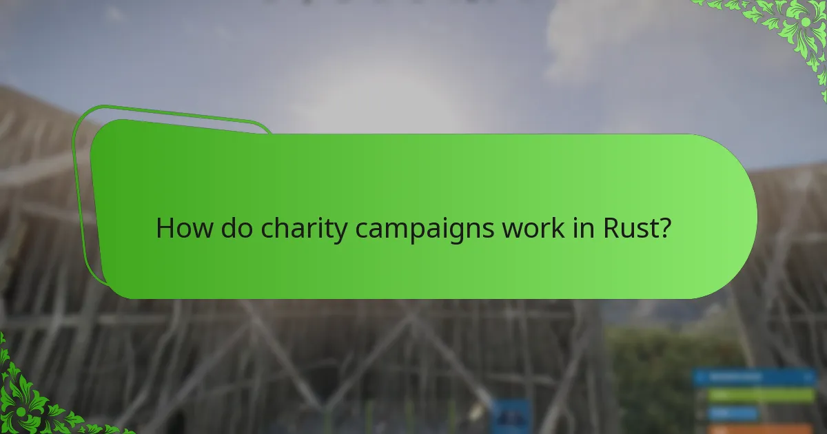 How do charity campaigns work in Rust?