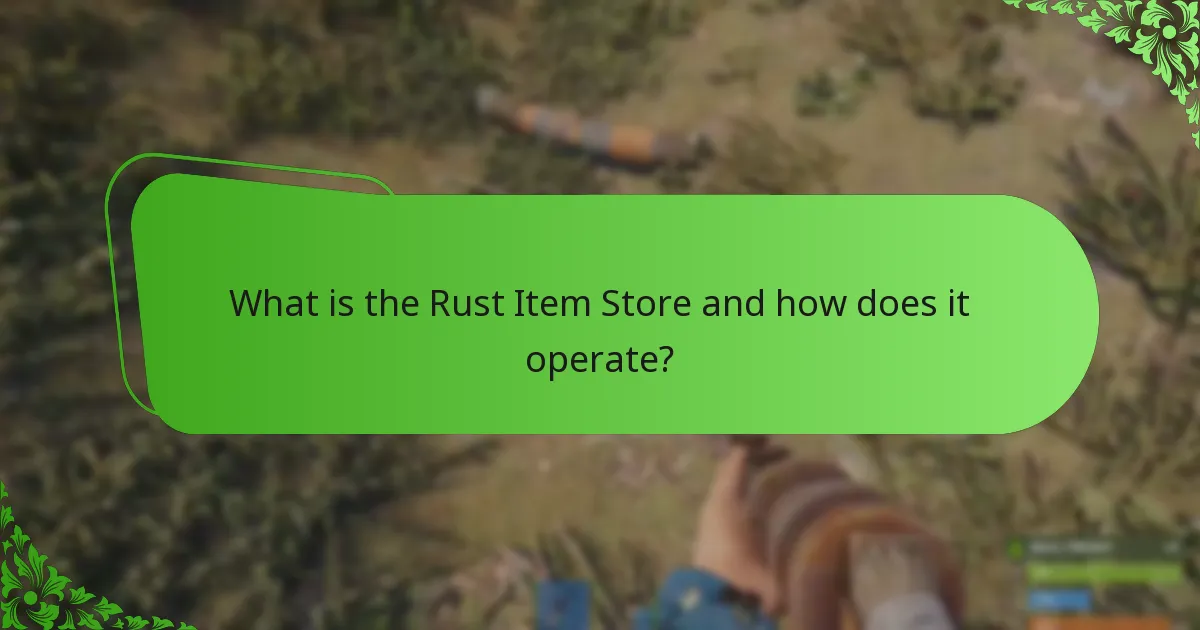 How can users purchase items from the Rust Item Store?